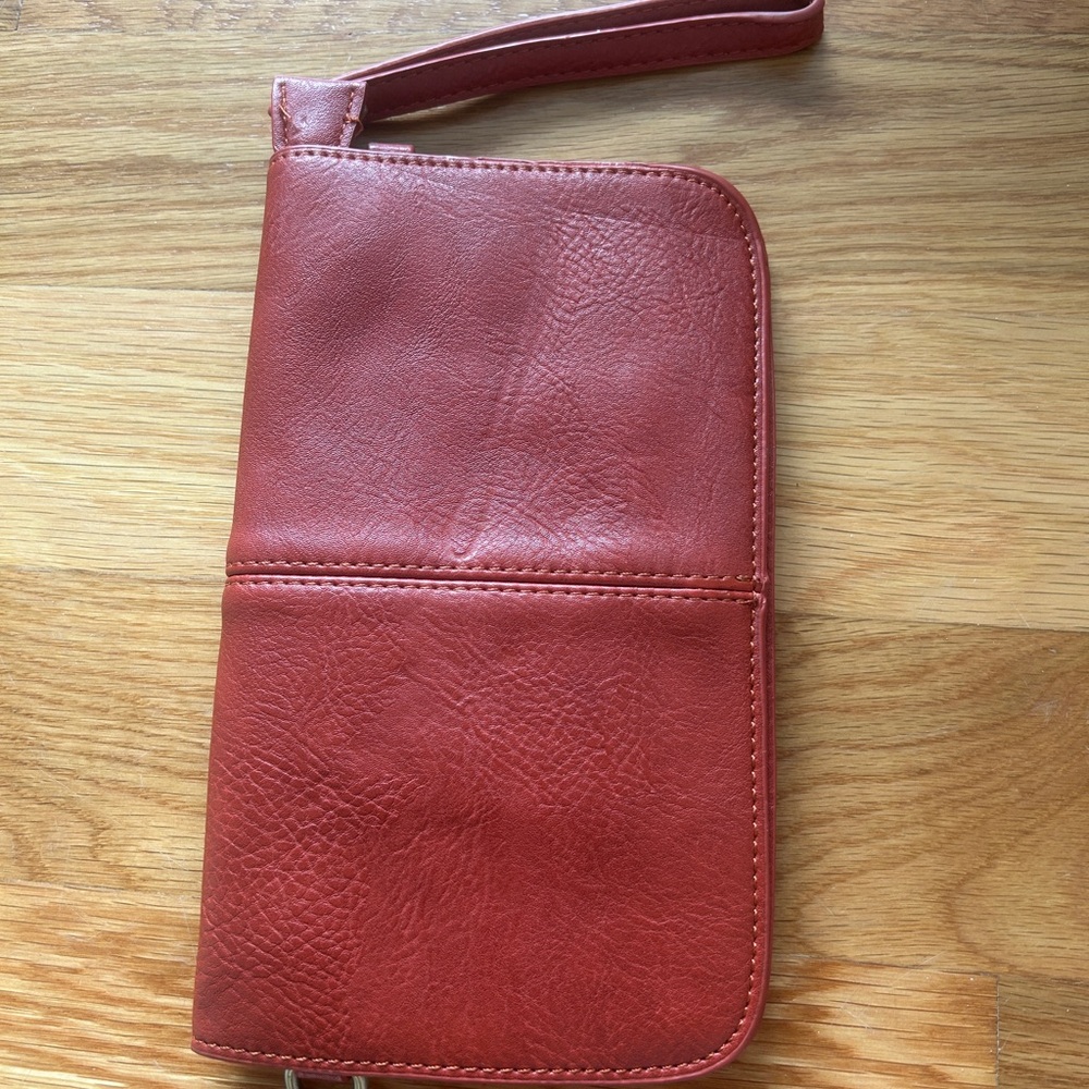 Joy Susan Red Wristlet Clutch